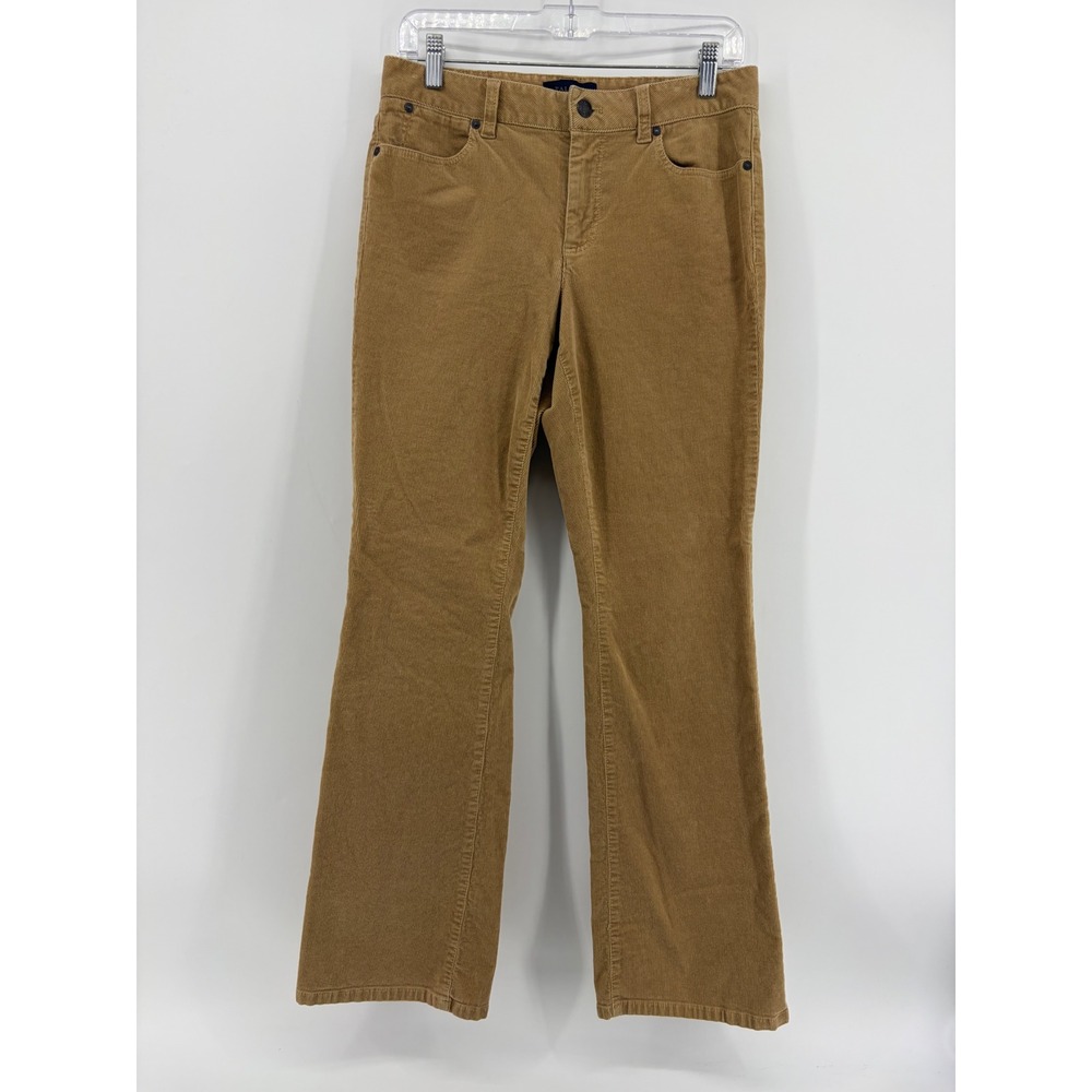 Talbots Womens 6 Brown Corduroy Pants Curvy Fit Bootcut Stretch Mid Rise
